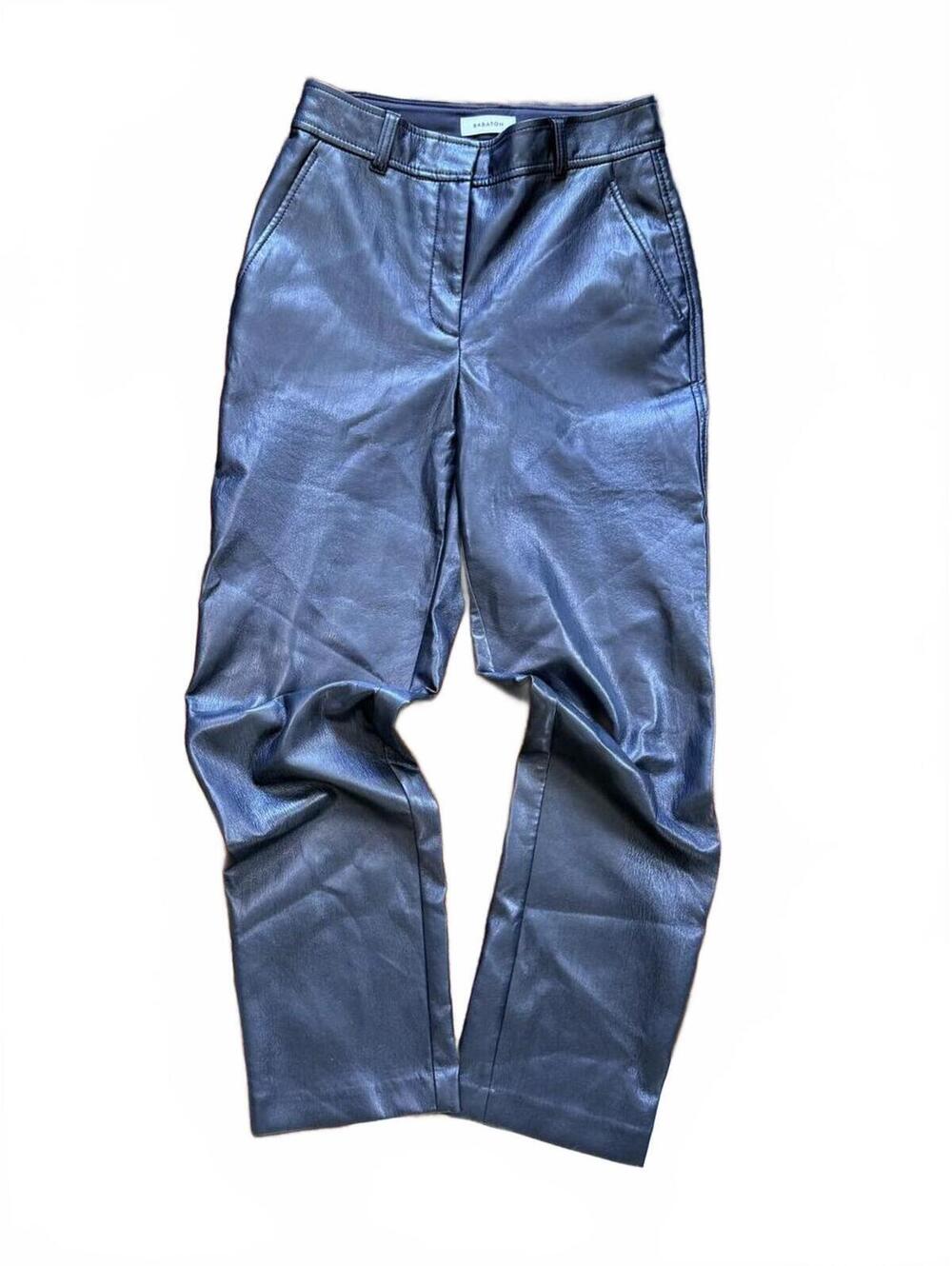 Aritzia Babaton Black Faux Leather Pants Size 2